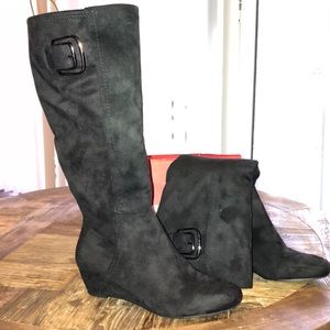 IMPO black stretch boots